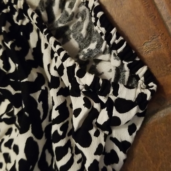 Scoop Womens Black White Zebra Print Longsleeve Shirt - Picture 9 of 10